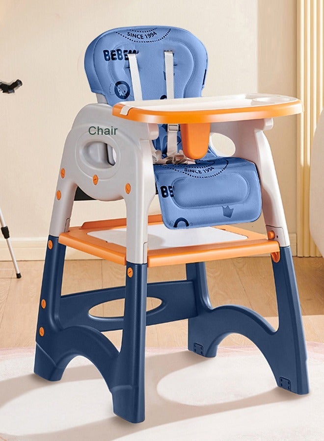 كيديليو كرسي طعام أطفال 6 في 1، كرسي عالٍ، كرسي دراسة، مقعد أطفال، طاولة طعام وكراسي، طاولة لبناء المكعبات، سيارة يوي-يو، مكتب، قابل للطي لسهولة التخزين. - Image 1